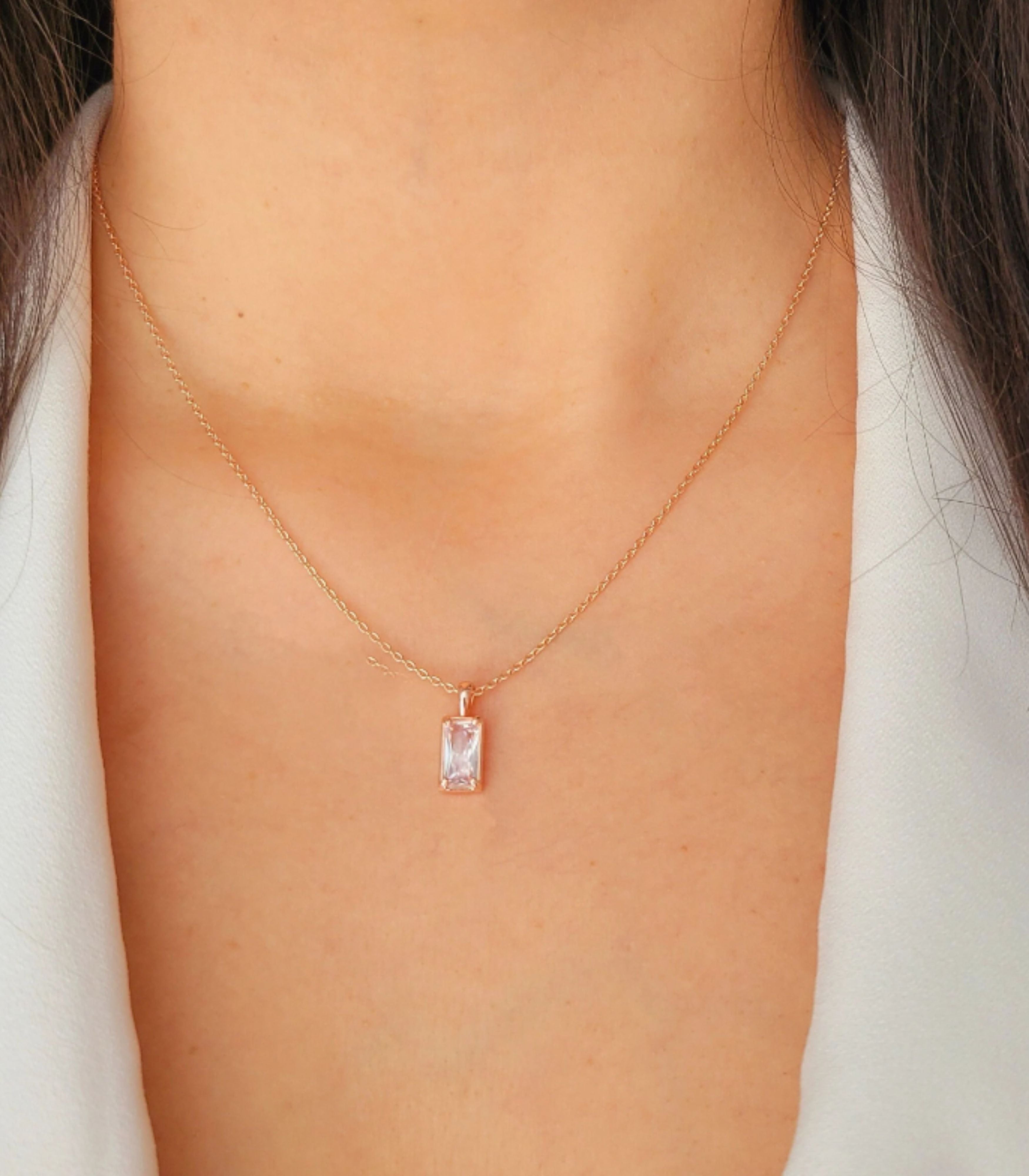The rose wildspark gemstone necklace