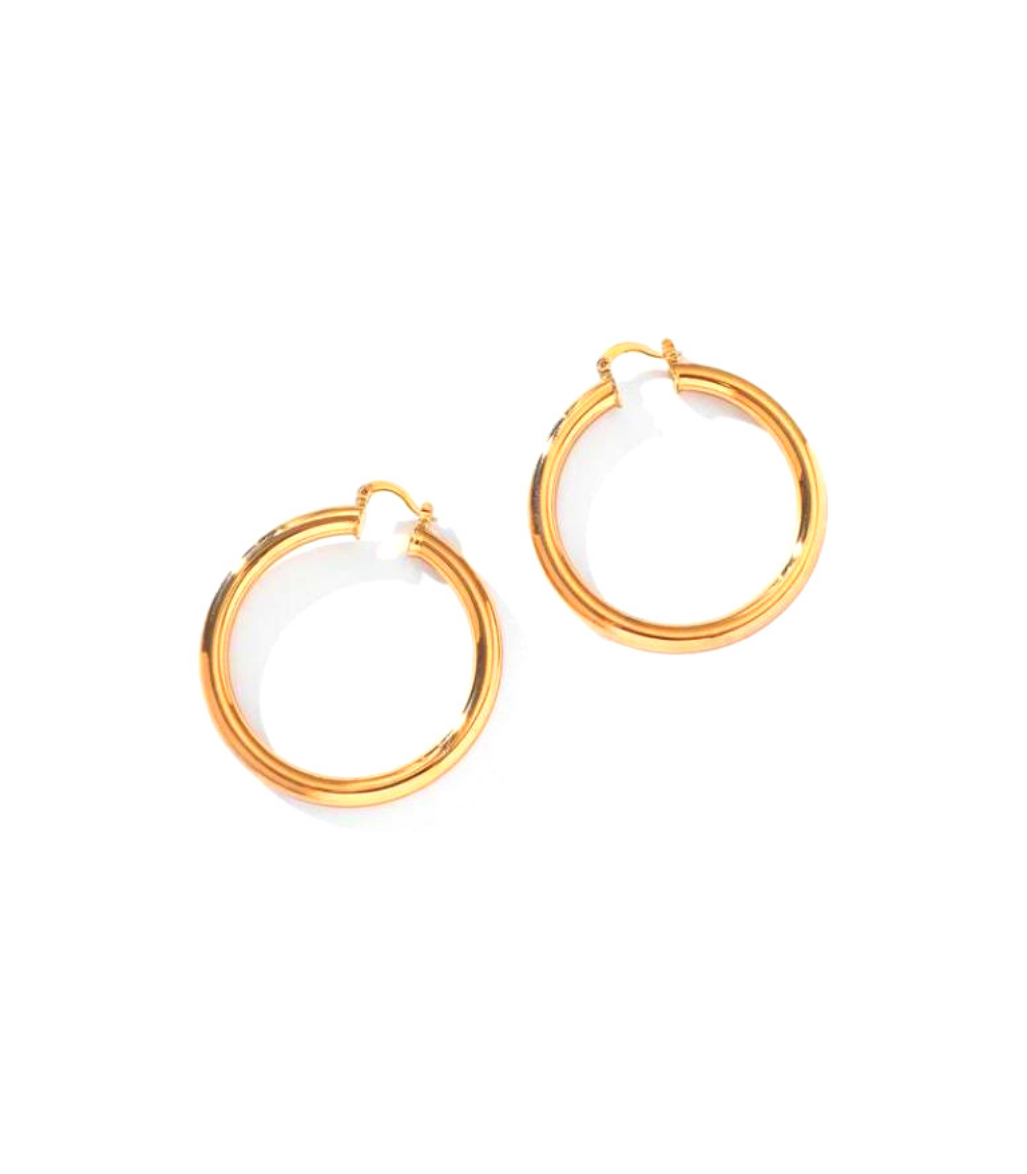 Golden touch hoop earrings