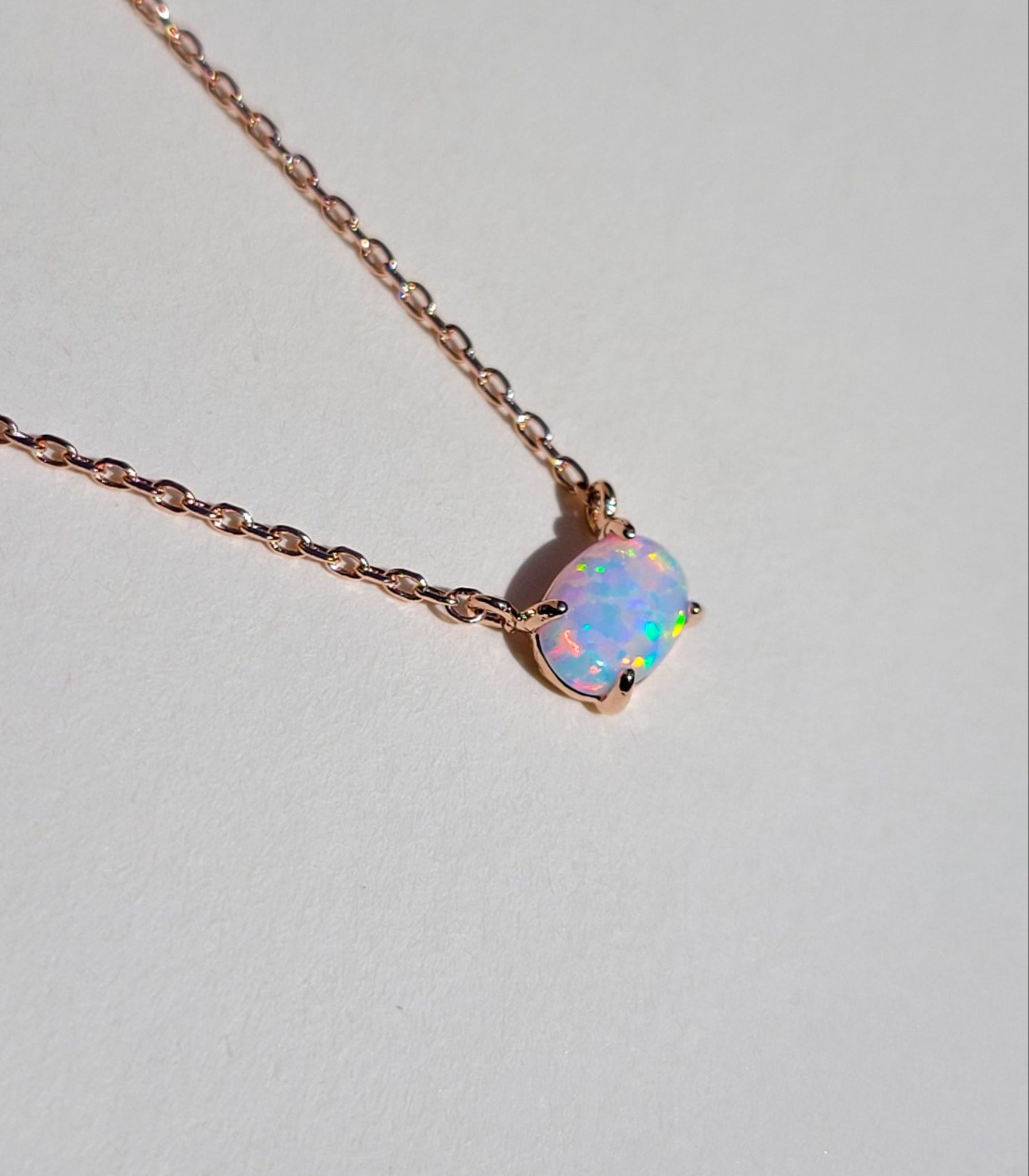 Paola Opal Rose Gold Necklace