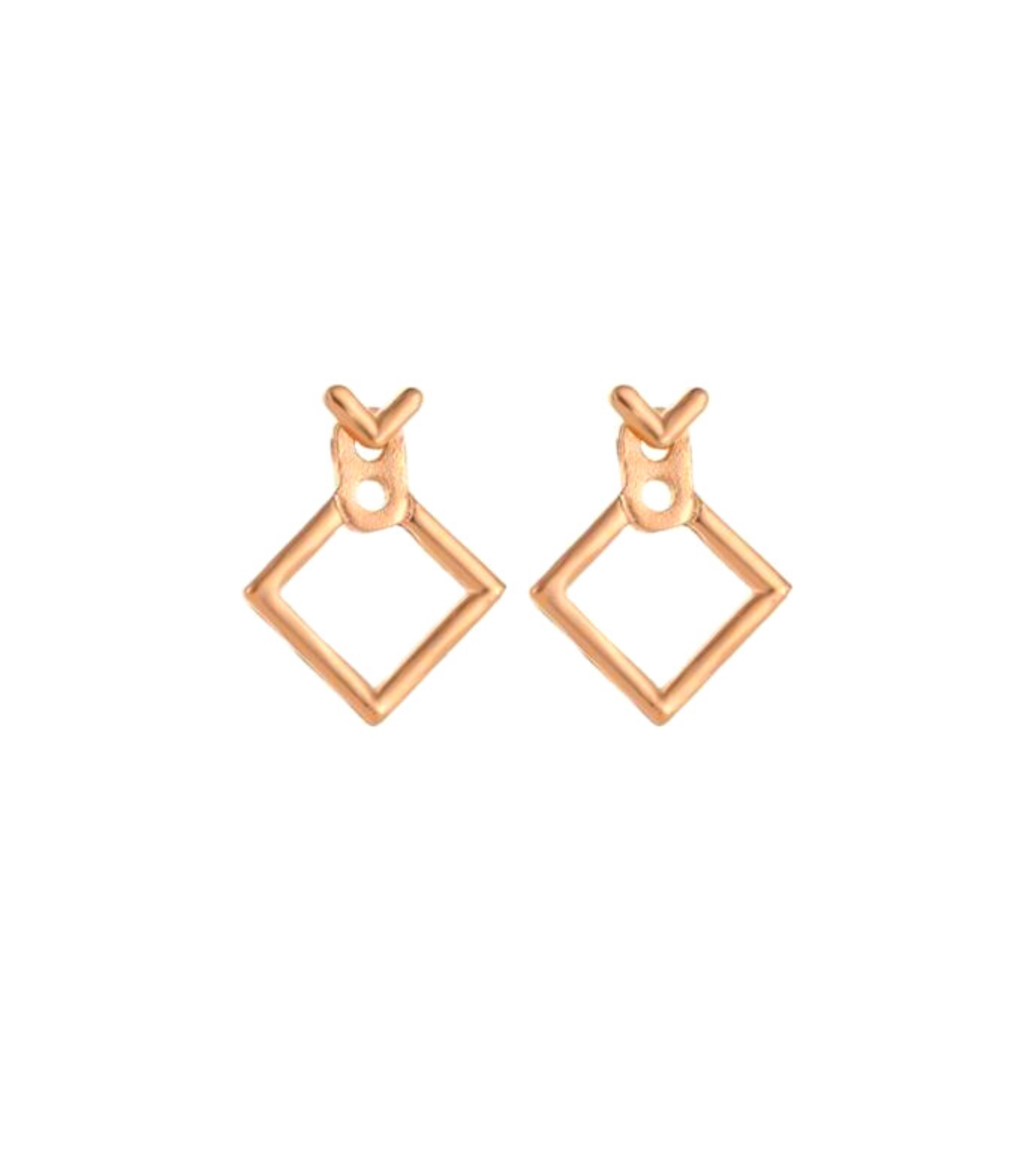Brilliant Touch Square Stud Earrings
